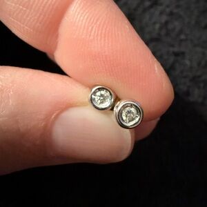 Small diamond earrings